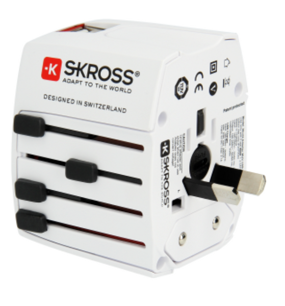 S-KROSS MUV USB world adapter m/ 2xUSB - TILBUD